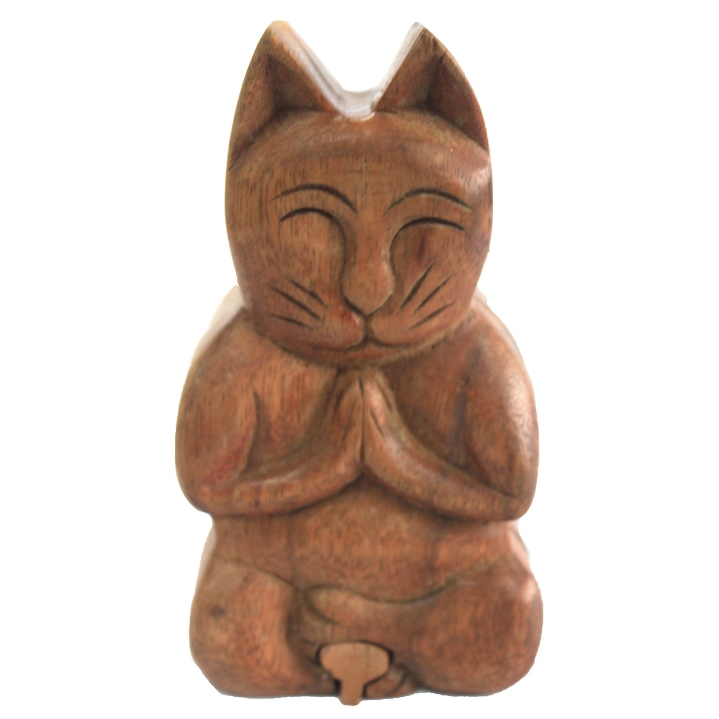 Handmade Balinese Sheesham Suman Wood Land Creatures Magic Puzzle Box