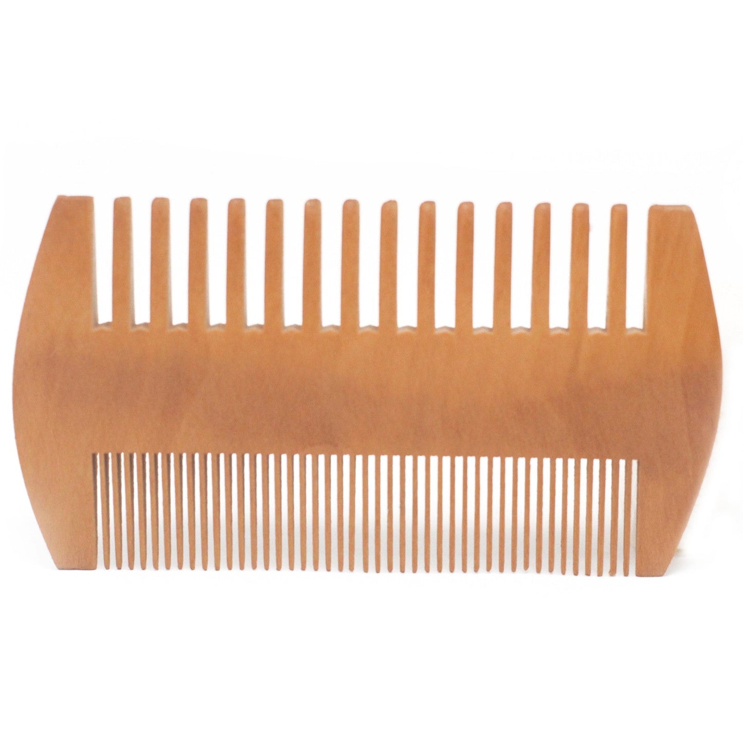 Eco-Friendly Bamboo Two Sided Beard Comb product packaging on clean background from Quintessential Holistic Health Ltd