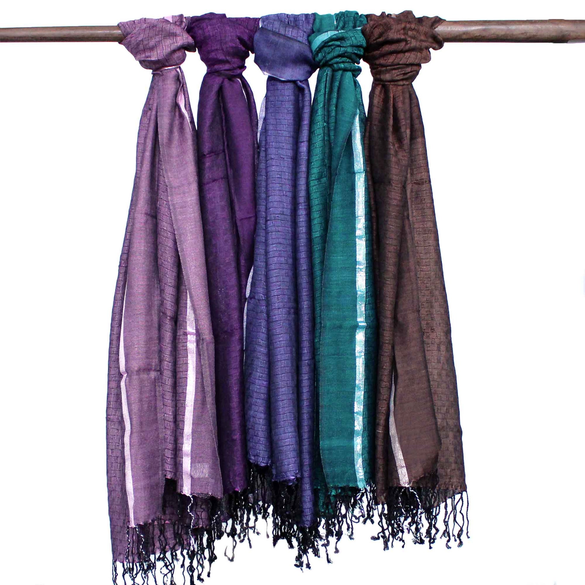 56cm Wide Indian Varanasi Scarves - Wild Range product packaging on clean background from Quintessential Holistic Health Ltd