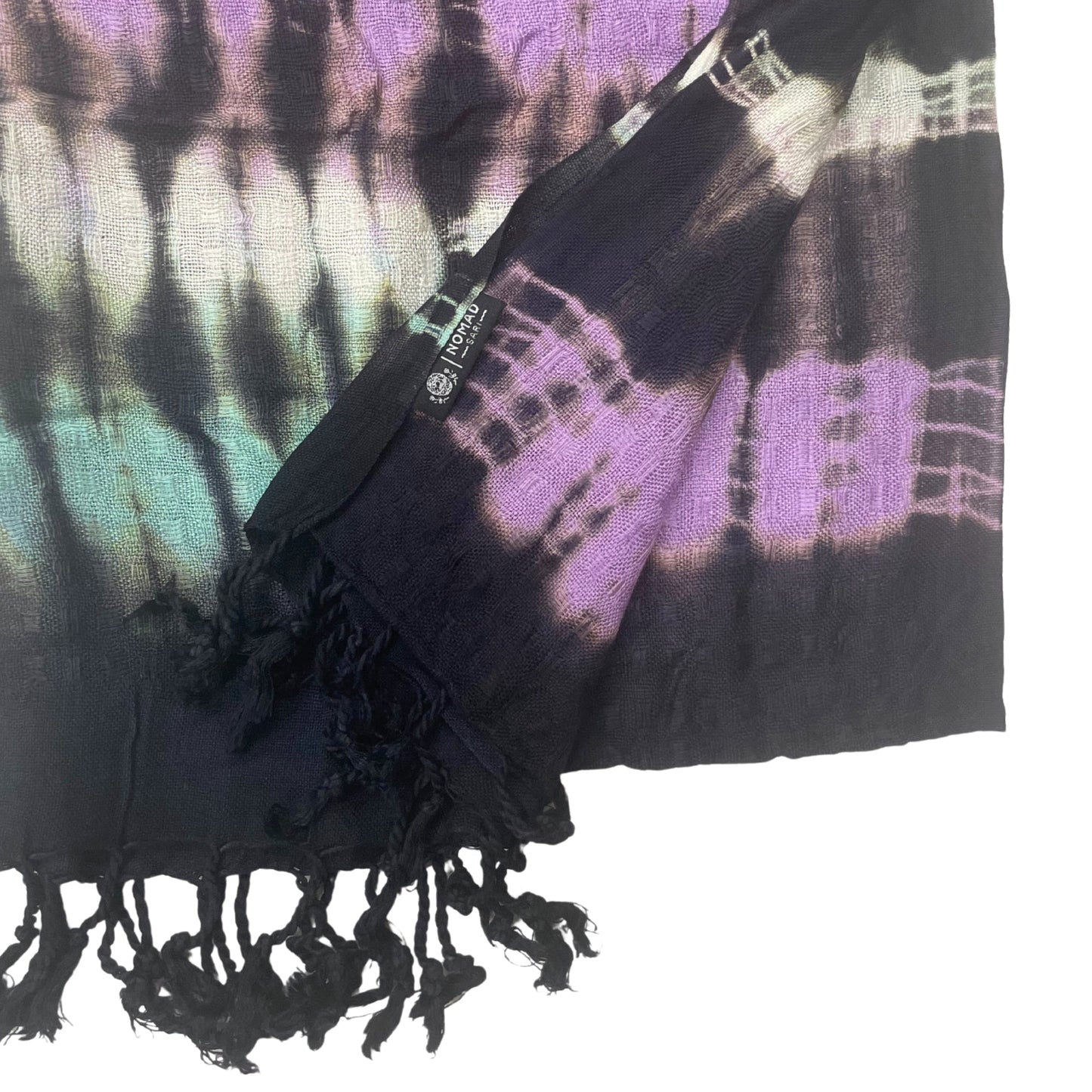 Boho Java Art Scarf / Shawl - Multi Coloured Stripes product packaging on clean background from Quintessential Holistic Health Ltd