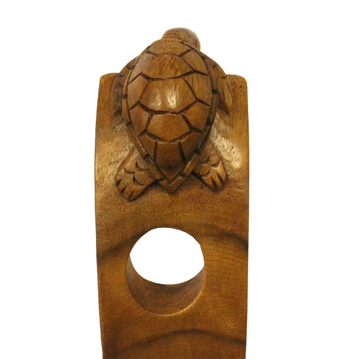 Turtle - Handmade High Quality Suar Wood Balancing Animal Wine Bottle Holder product packaging on clean background from Quintessential Holistic Health Ltd