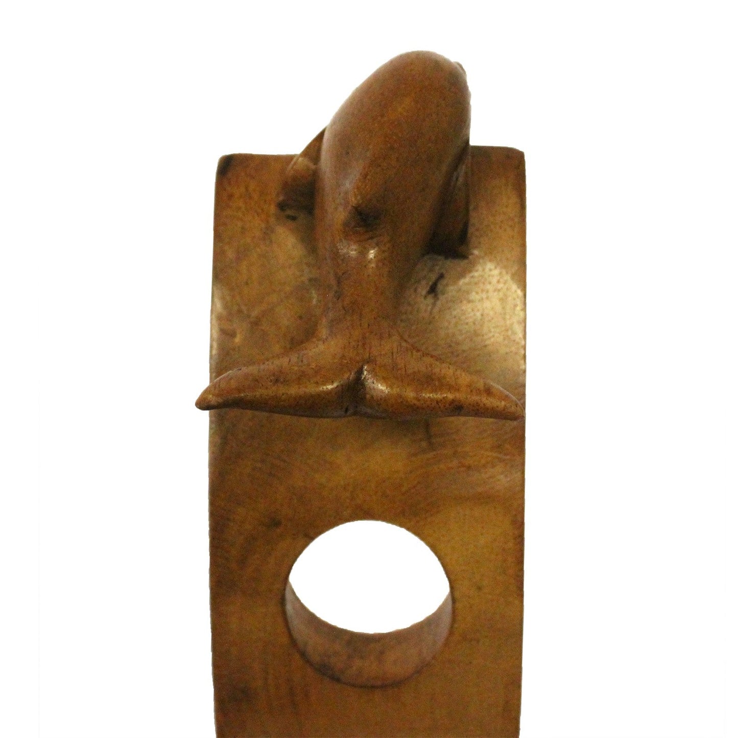 Dolphin - Handmade High Quality Suar Wood Balancing Animal Wine Bottle Holder product packaging on clean background from Quintessential Holistic Health Ltd