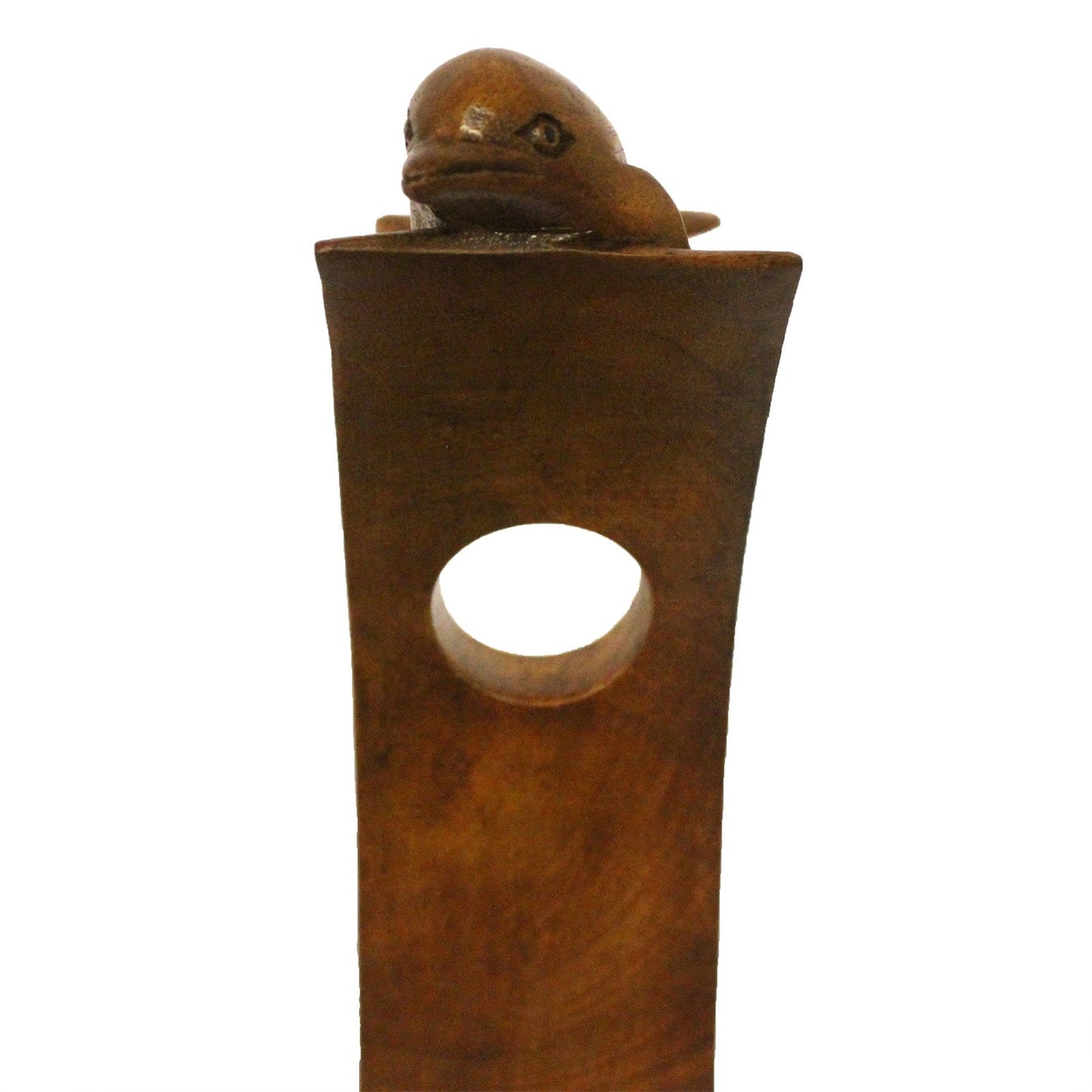 Dolphin - Handmade High Quality Suar Wood Balancing Animal Wine Bottle Holder product packaging on clean background from Quintessential Holistic Health Ltd