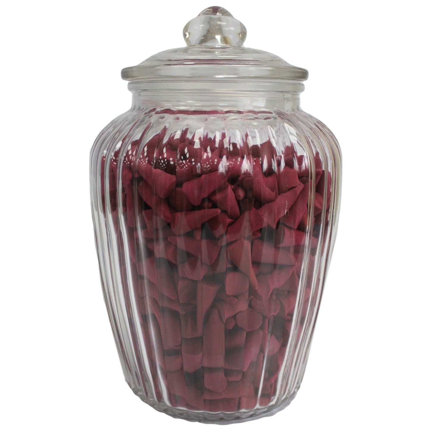 Large Glass Pumpkin Shaped Sweet / Cookie Jar product packaging on clean background from Quintessential Holistic Health Ltd