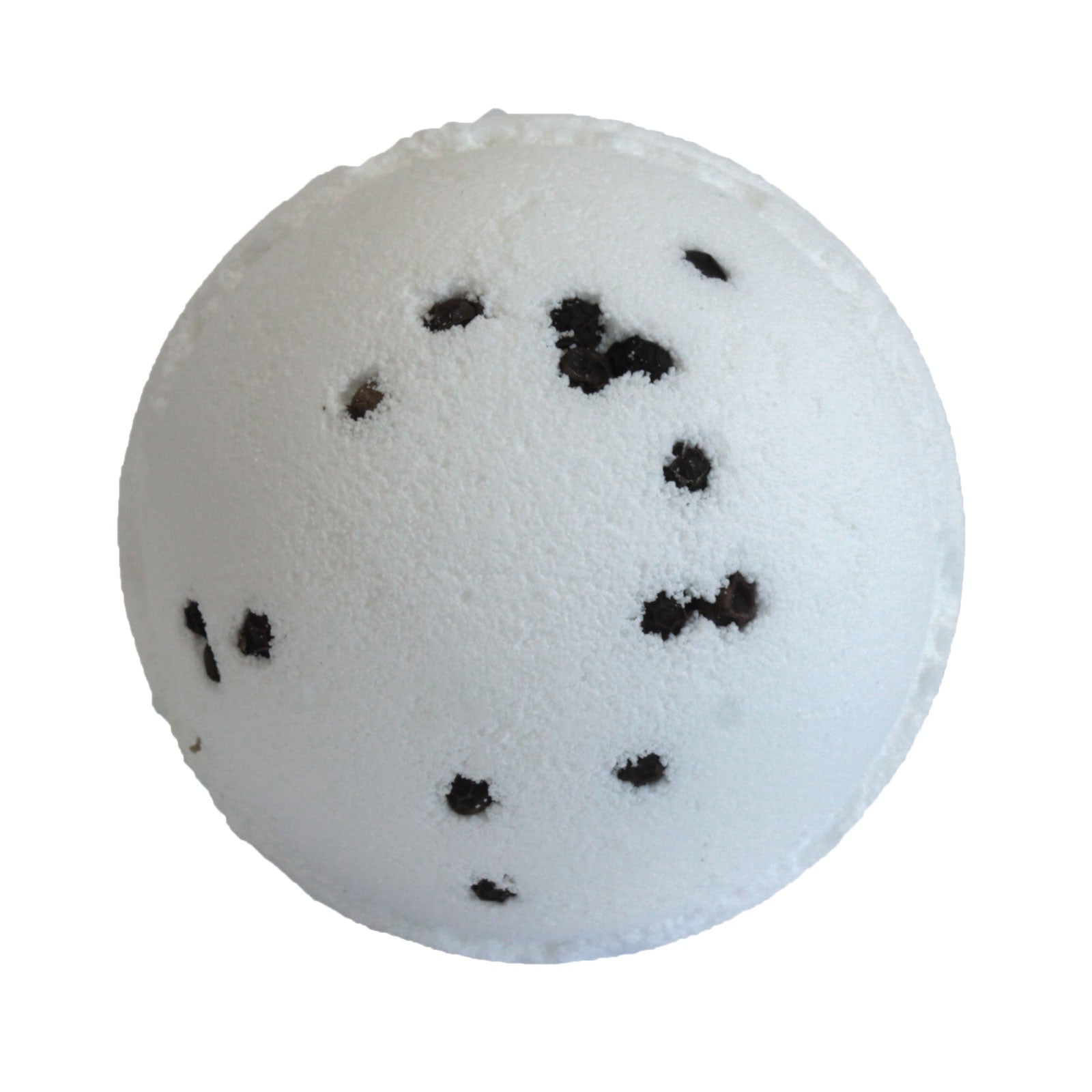 Set of Three Cocktail Bath Bombs - Gin and Tonic, white sphere dotted with dark botanical pieces by Quintessential Holistic Health Ltd