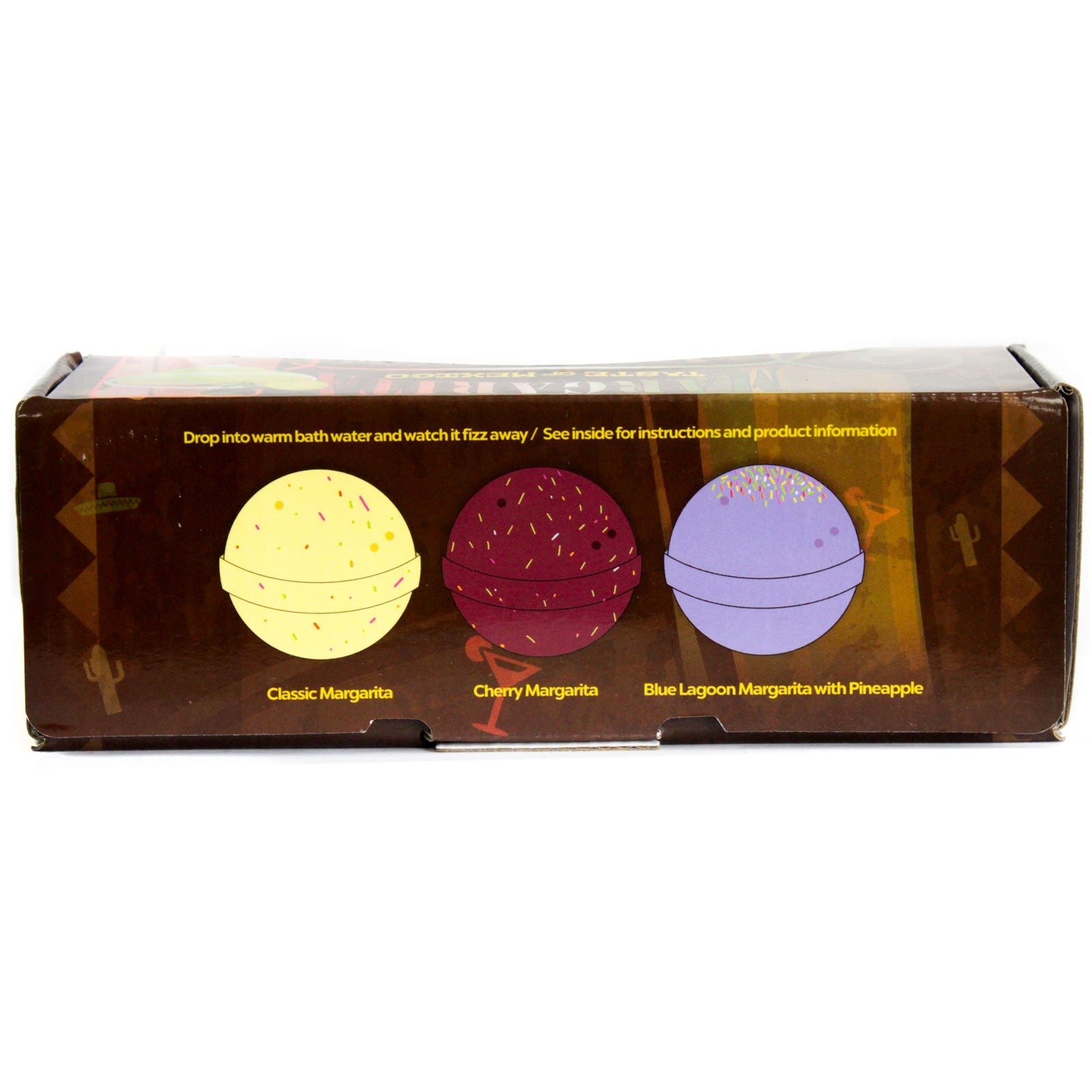 Set of Three Cocktail Bath Bombs - Margarita product packaging on clean background from Quintessential Holistic Health Ltd