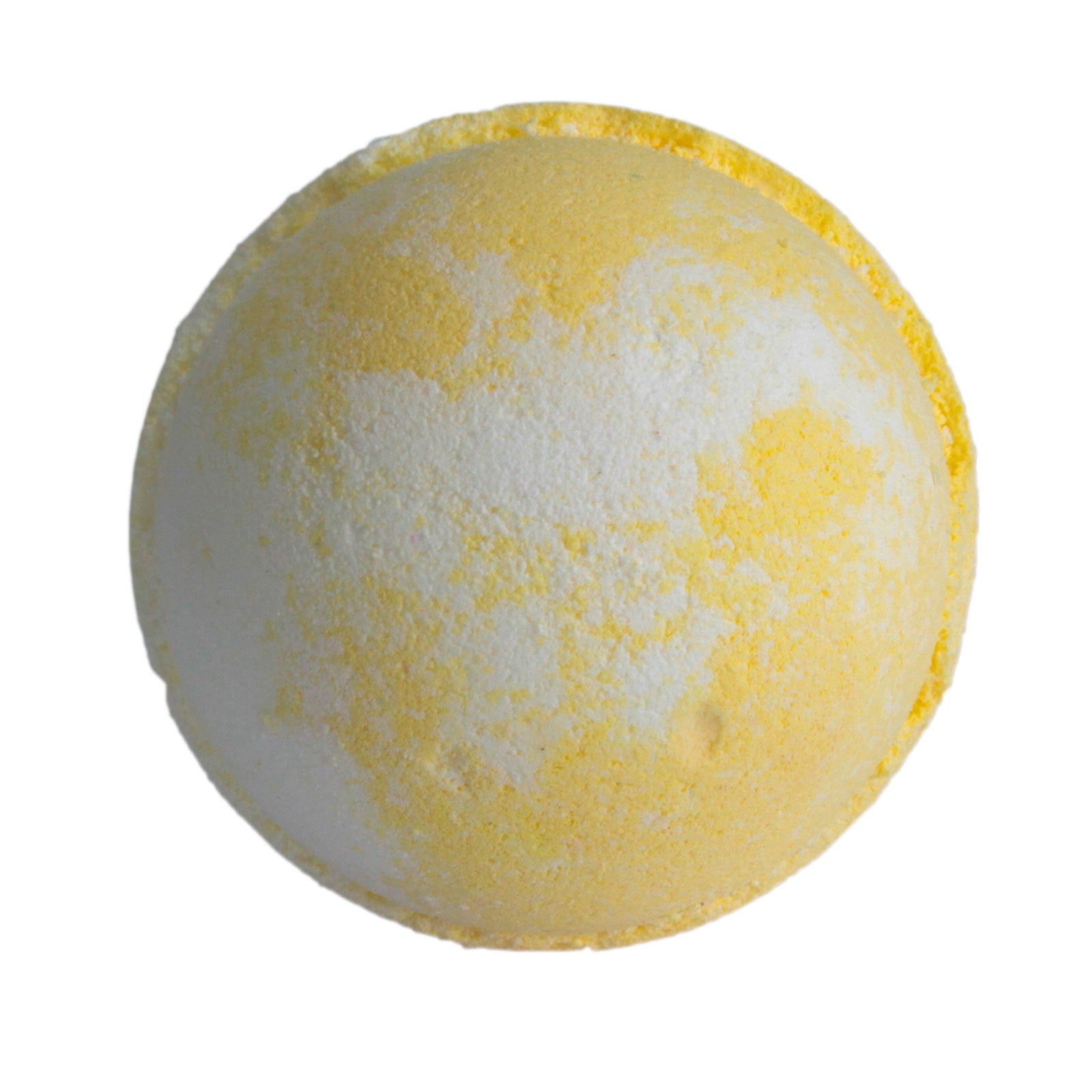 Set of Three Cocktail Bath Bombs - Piña Colada, white sphere with uneven yellow patches by Quintessential Holistic Health Ltd