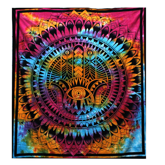 Cotton Wall Hanging or Bedspread - Double - Hamsa - main product image from Quintessential Holistic Health Ltd UK