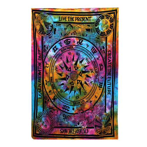 Cotton Wall Hanging or Bedspread - Single / Circle of Ages product packaging on clean background from Quintessential Holistic Health Ltd