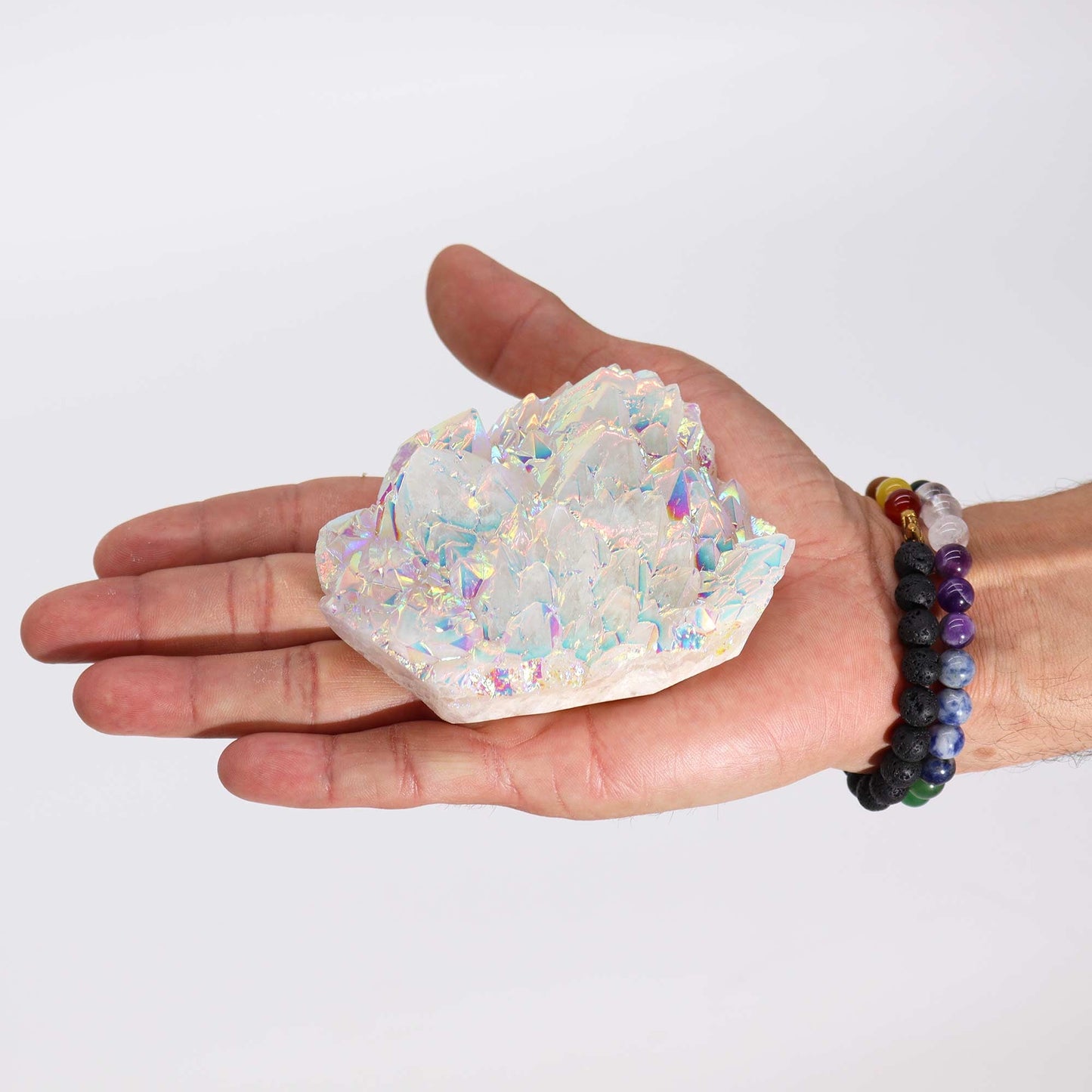 Handcrafted Natural Crystal Quartz - Large / Aura Angel product packaging on clean background from Quintessential Holistic Health Ltd