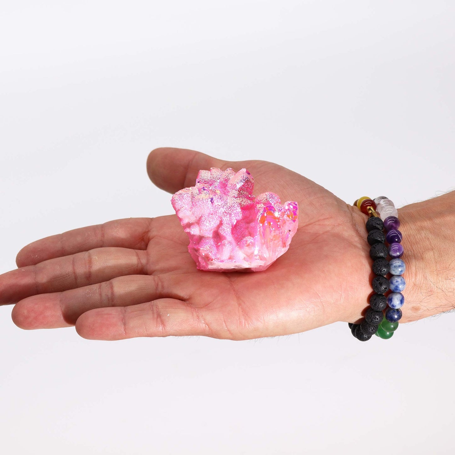 Handcrafted Natural Crystal Quartz - Medium / Aura Rose Halo product packaging on clean background from Quintessential Holistic Health Ltd