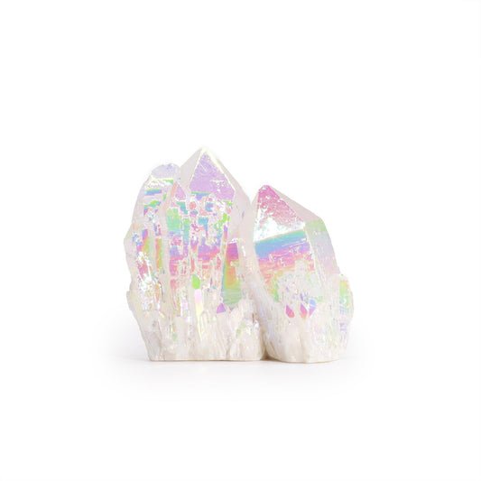 Handcrafted Natural Crystal Quartz - Medium / Aura Angel product packaging on clean background from Quintessential Holistic Health Ltd