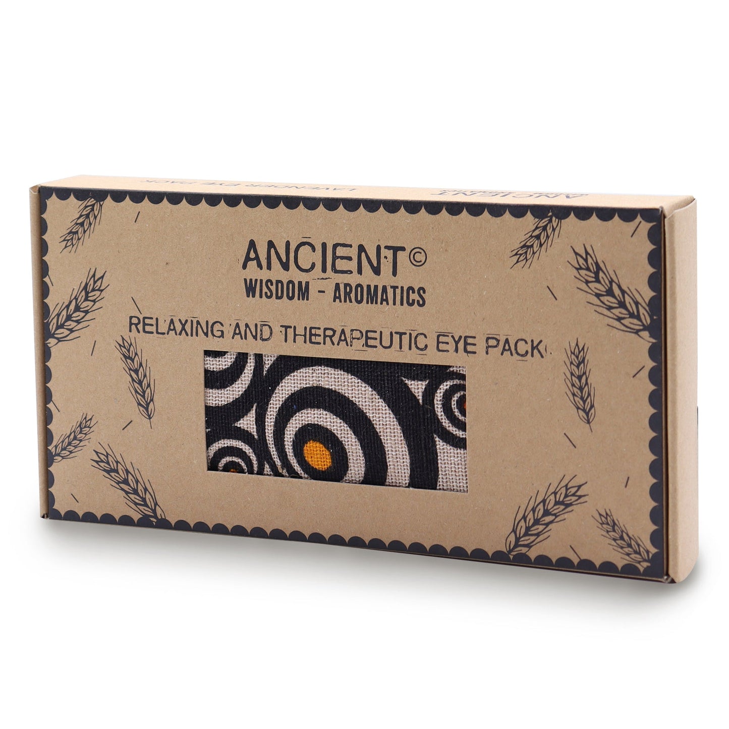 Natural Cotton and Wheat Eye Pillow in Gift Box - Illusion product packaging on clean background from Quintessential Holistic Health Ltd