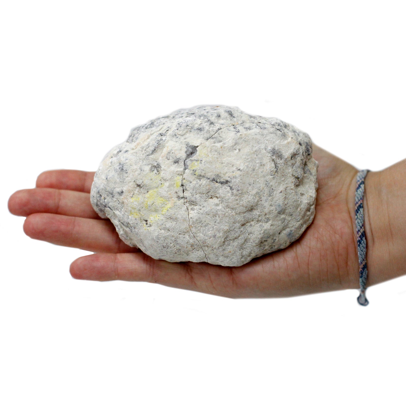 Natural Calcite Geode - Medium product packaging on clean background from Quintessential Holistic Health Ltd