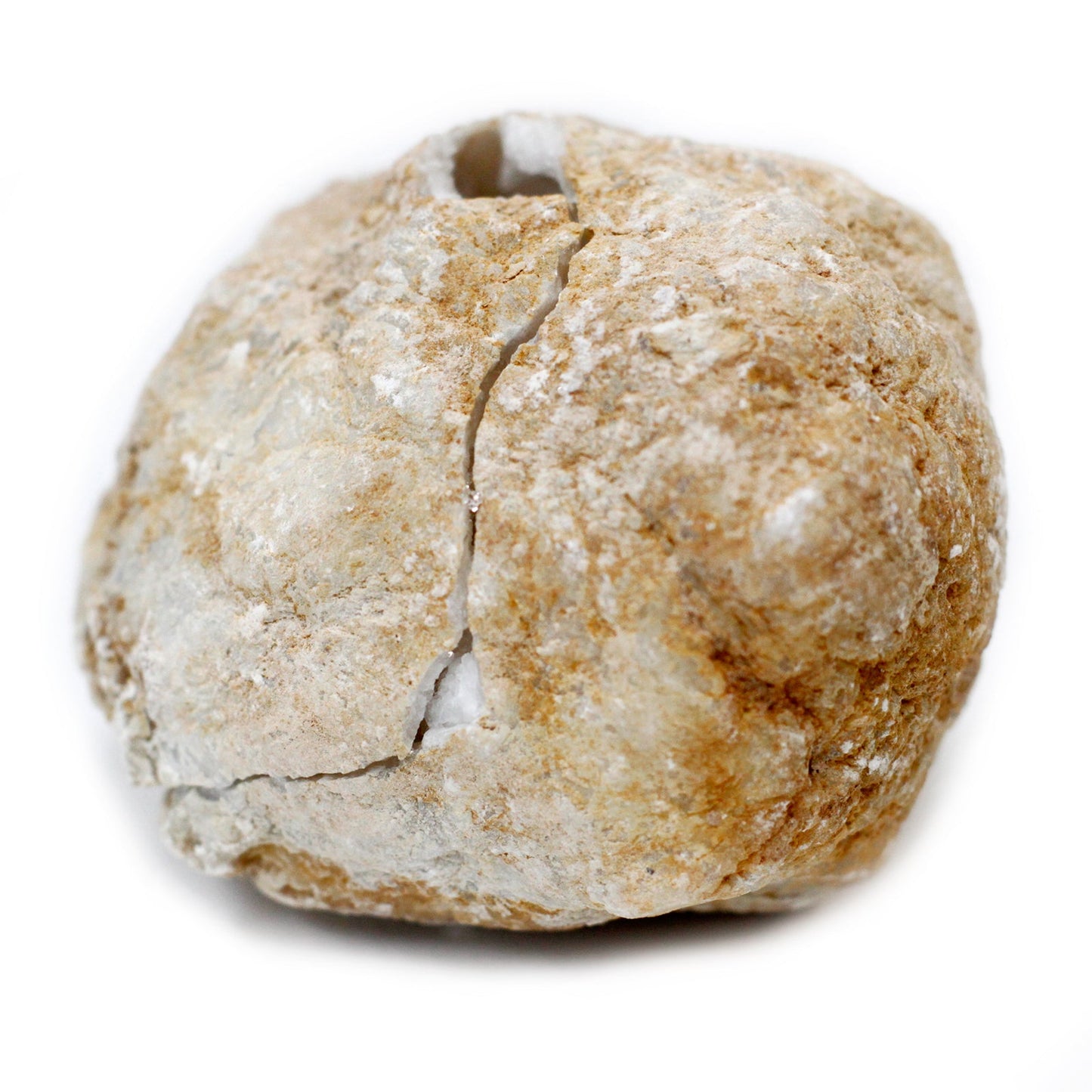 Natural Calcite Geode - Large product packaging on clean background from Quintessential Holistic Health Ltd
