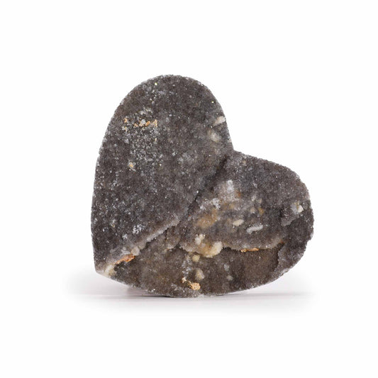 Hand Carved Natural Calcite Heart - Large product packaging on clean background from Quintessential Holistic Health Ltd