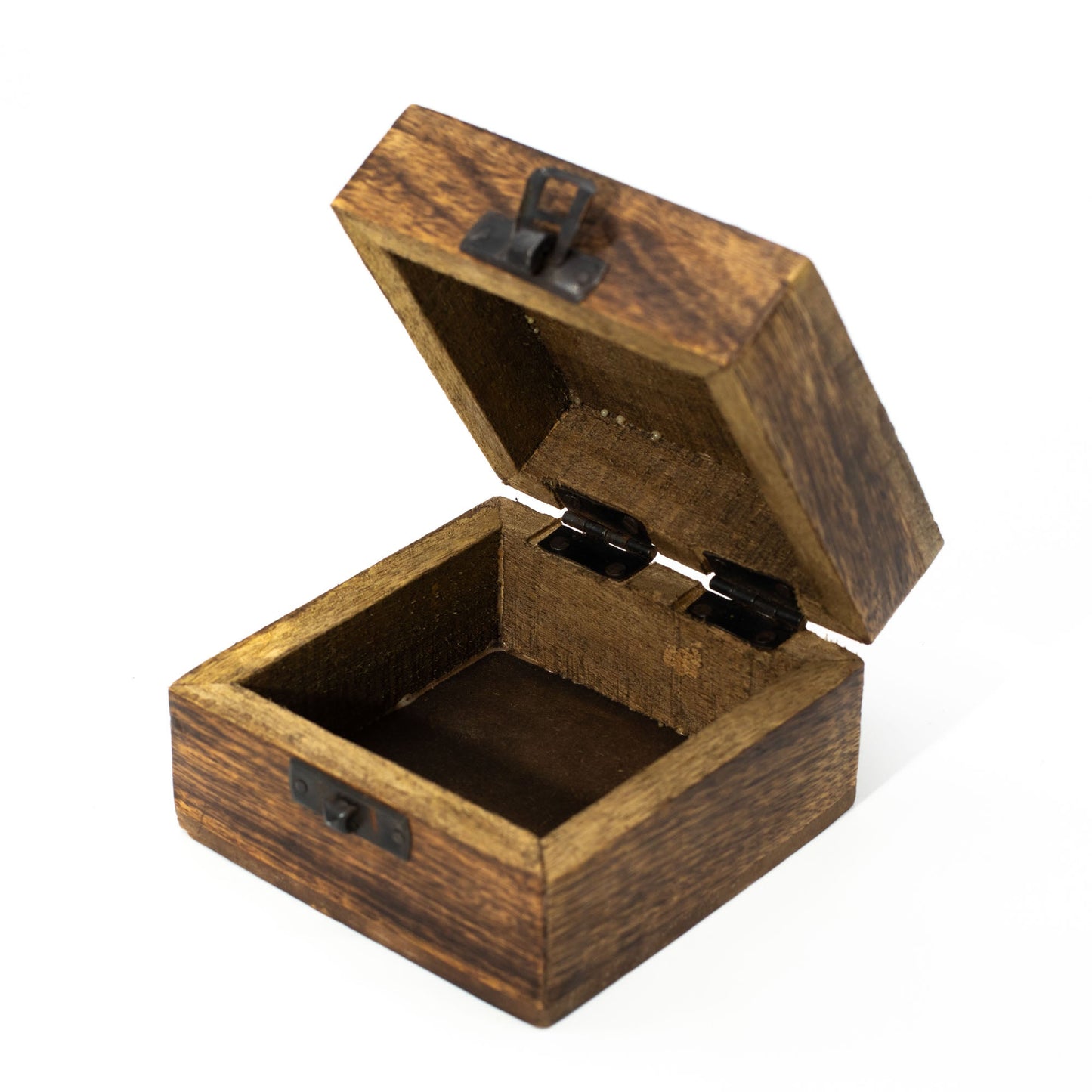 Hand Crafted Enamelled Wooden Box - Small / Square / Stay Wild Moon Child product packaging on clean background from Quintessential Holistic Health Ltd