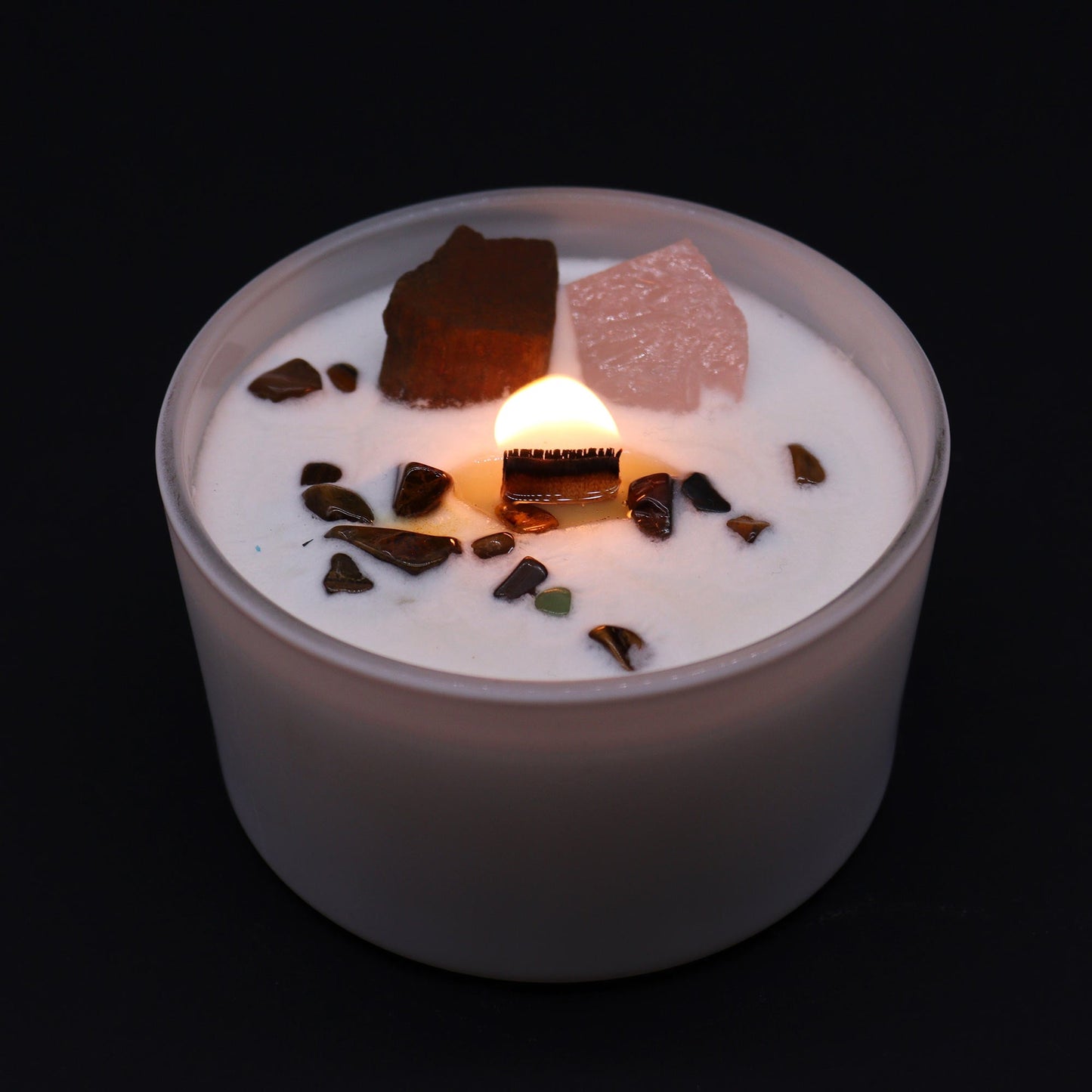 Scented Chakra Crystal and Eco-Friendly Soy Wax Candle - Sacred Chakra product packaging on clean background from Quintessential Holistic Health Ltd