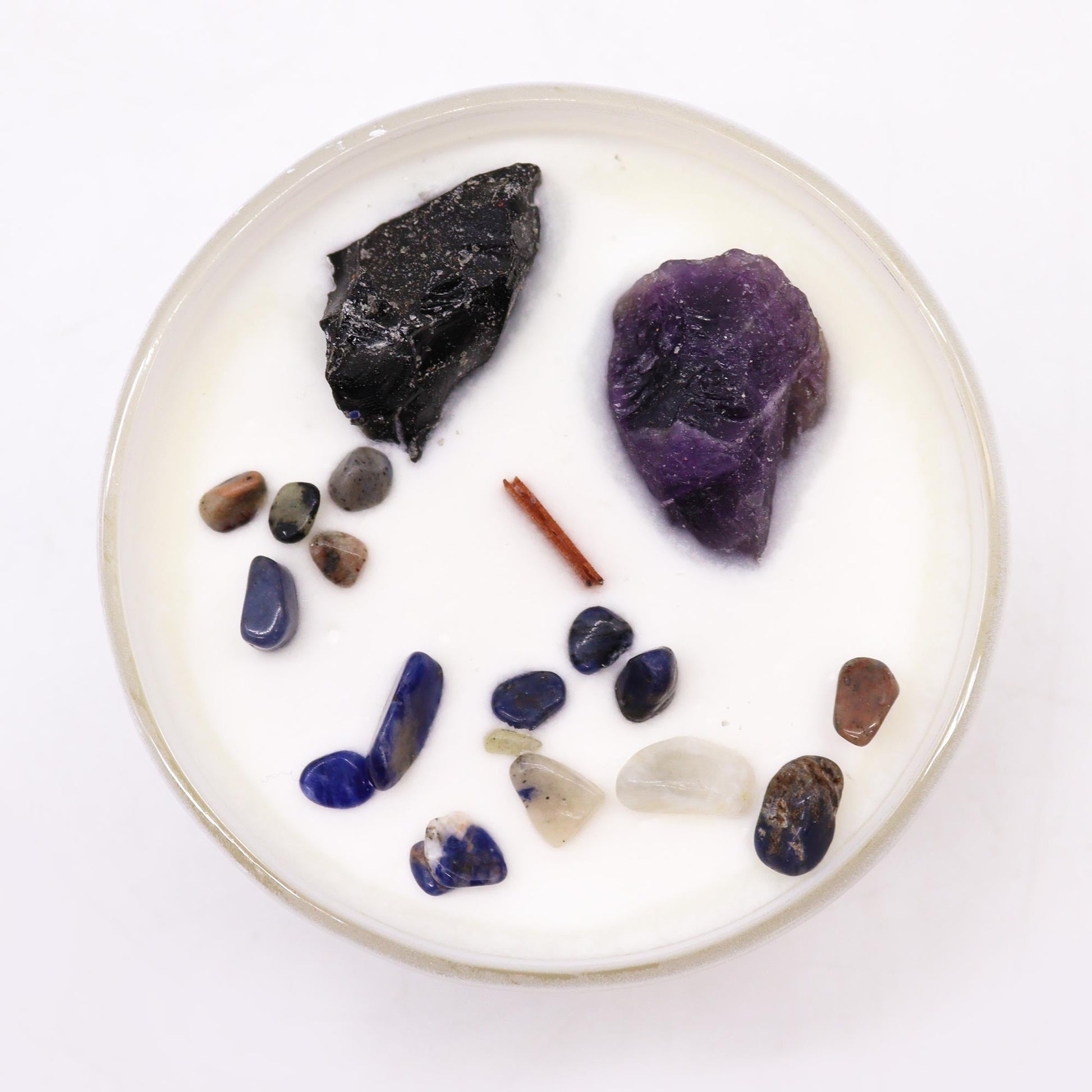 Scented Chakra Crystal and Eco-Friendly Soy Wax Candle - Solar Plexus Chakra product packaging on clean background from Quintessential Holistic Health Ltd