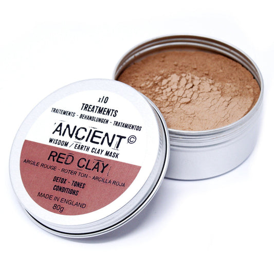Natural Clay Face Mask - 80g - Red Clay - main product image from Quintessential Holistic Health Ltd UK