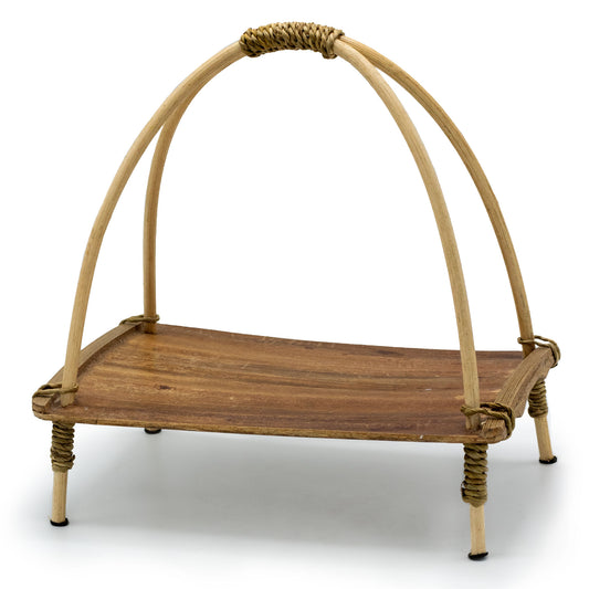 Coconut Leaf Eco-Friendly Tea Stand - Natural