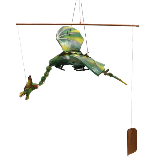 Handcrafted Coconut Shell Dragon Mobile - Green - main product image from Quintessential Holistic Health Ltd UK