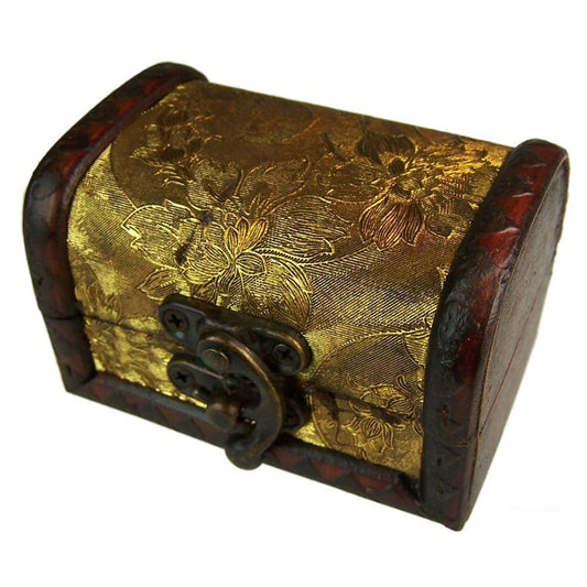 Decorative Vintage Style Storage Box - Small - Gold - main product image from Quintessential Holistic Health Ltd UK