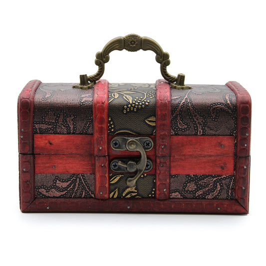 Decorative Vintage Style Storage Box - Small - Gold Panel - main product image from Quintessential Holistic Health Ltd UK