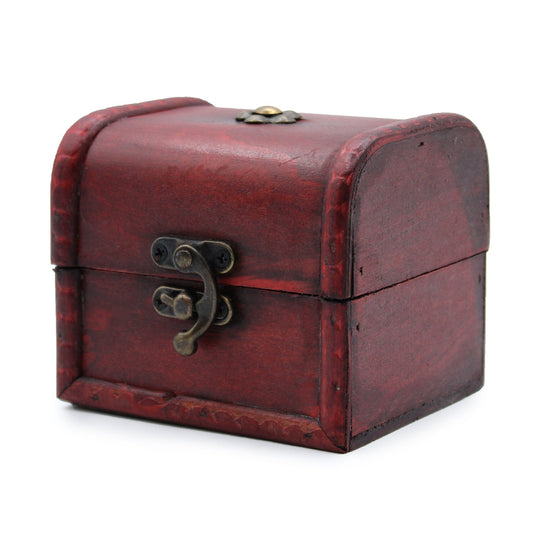 Decorative Vintage Style Storage Box - Small - Leather Effect - main product image from Quintessential Holistic Health Ltd UK
