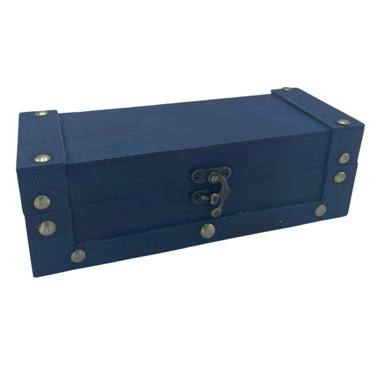 Decorative Vintage Style Storage Tea Chest - Teal - Large - main product image from Quintessential Holistic Health Ltd UK