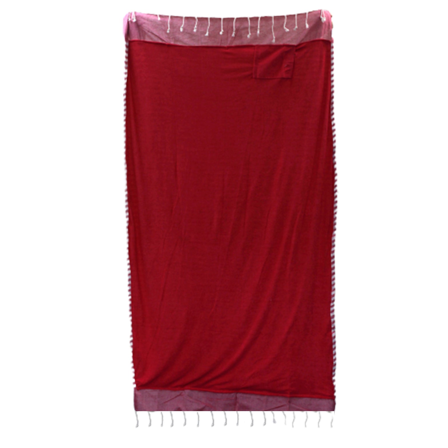 Handcrafted Cotton Pareo Towel, Wrap or Shawl - Hot Pink and White Stripes product packaging on clean background from Quintessential Holistic Health Ltd