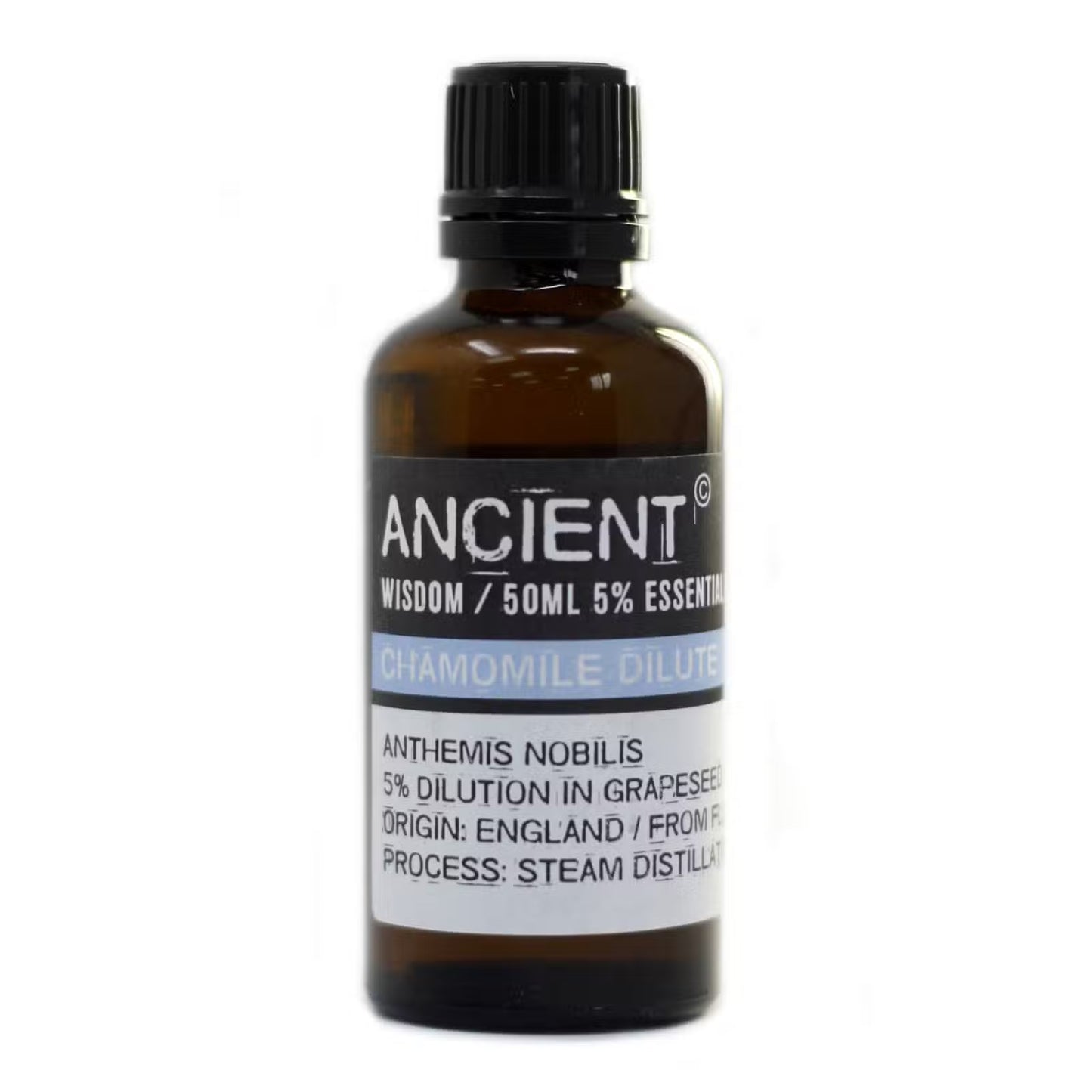 50ml Professional Diluted Essential Oil - Roman Chamomile product packaging on clean background from Quintessential Holistic Health Ltd