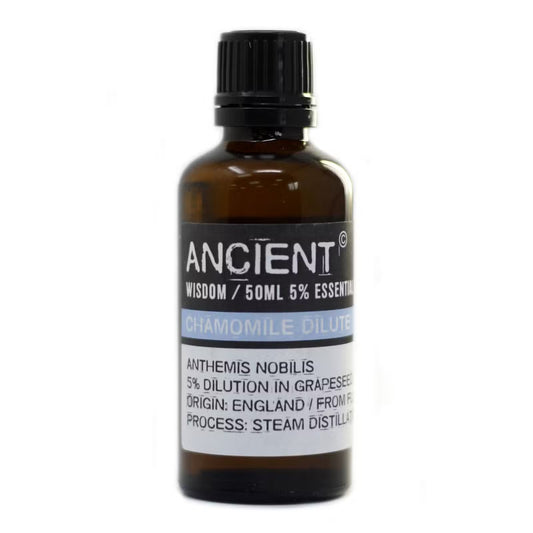 50ml Professional Diluted Essential Oil - Roman Chamomile product packaging on clean background from Quintessential Holistic Health Ltd