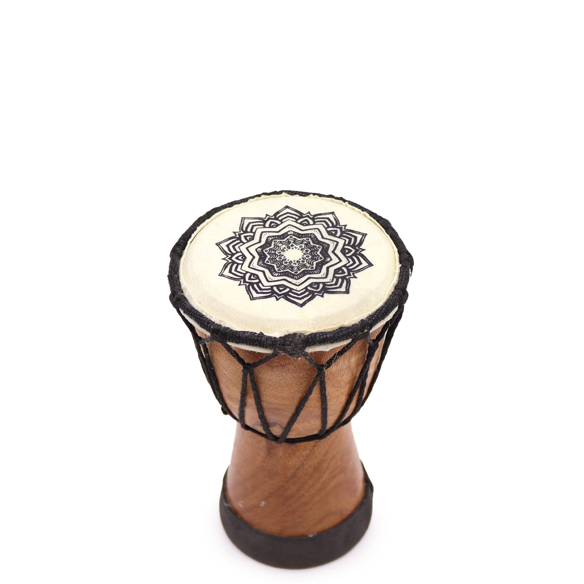 9cm Wide Top Djembe Drum - Mandala product packaging on clean background from Quintessential Holistic Health Ltd