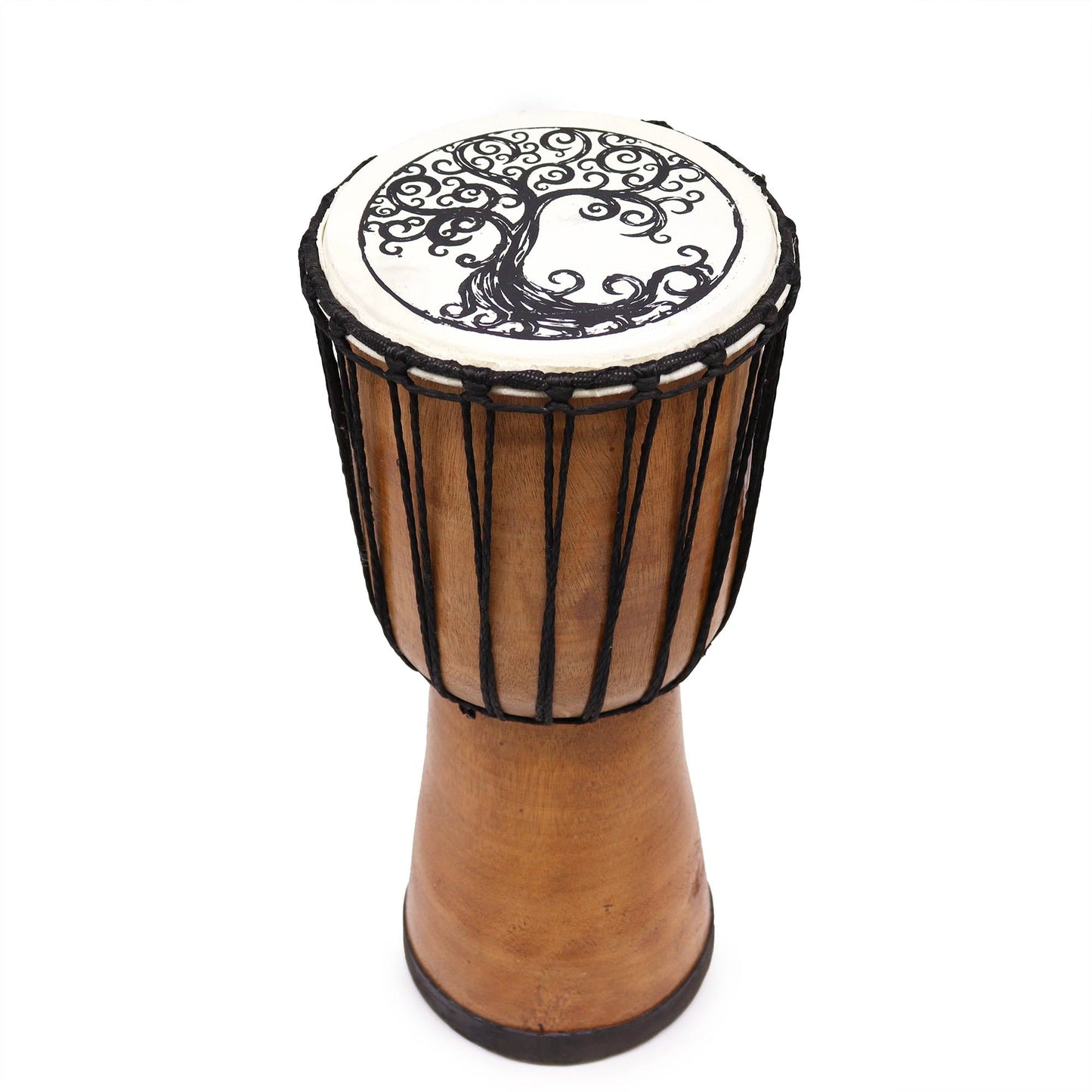 18cm Wide Top Djembe Drum - Tree of Life product packaging on clean background from Quintessential Holistic Health Ltd