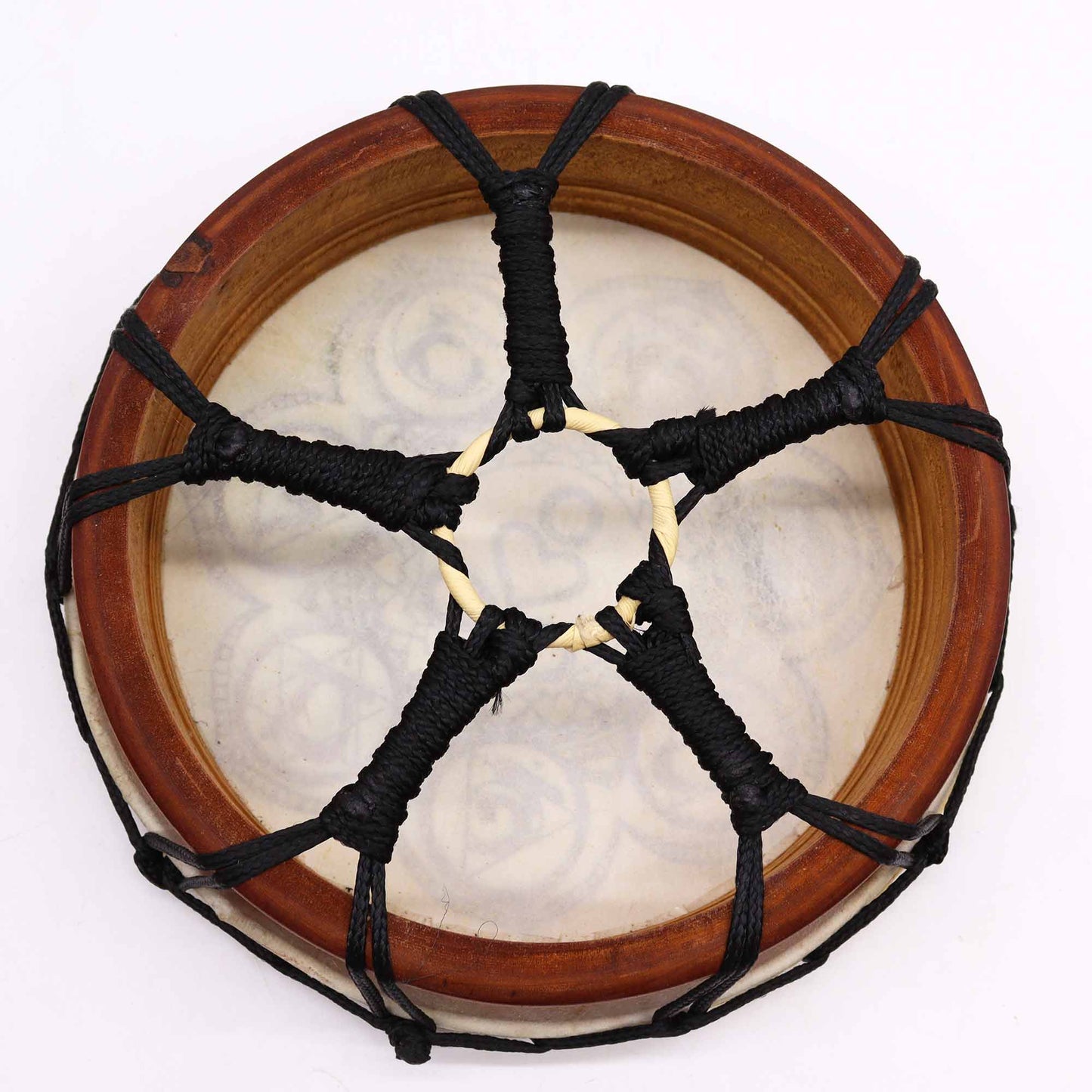 25cm Shamanic Drum with 1 Stick - Chakra product packaging on clean background from Quintessential Holistic Health Ltd