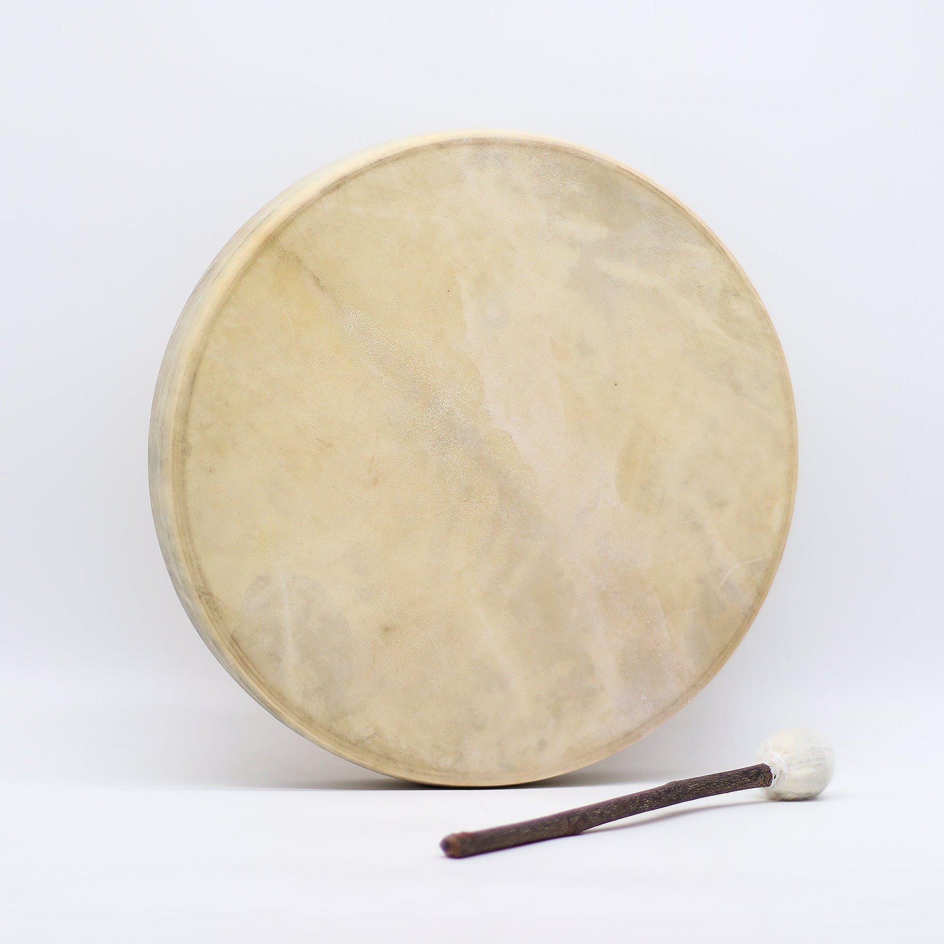 40cm Handmade Tuneable Shaman Drum, Beater Stick and Tuner - Spirit of the Eagle product packaging on clean background from Quintessential Holistic Health Ltd