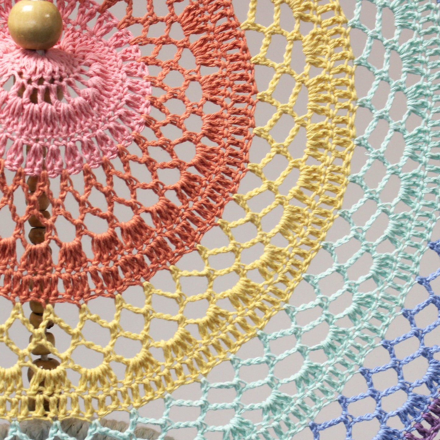 Handcrafted Rainbow Dreamcatcher - Extra Large / Tiered / Pastel Colours product packaging on clean background from Quintessential Holistic Health Ltd