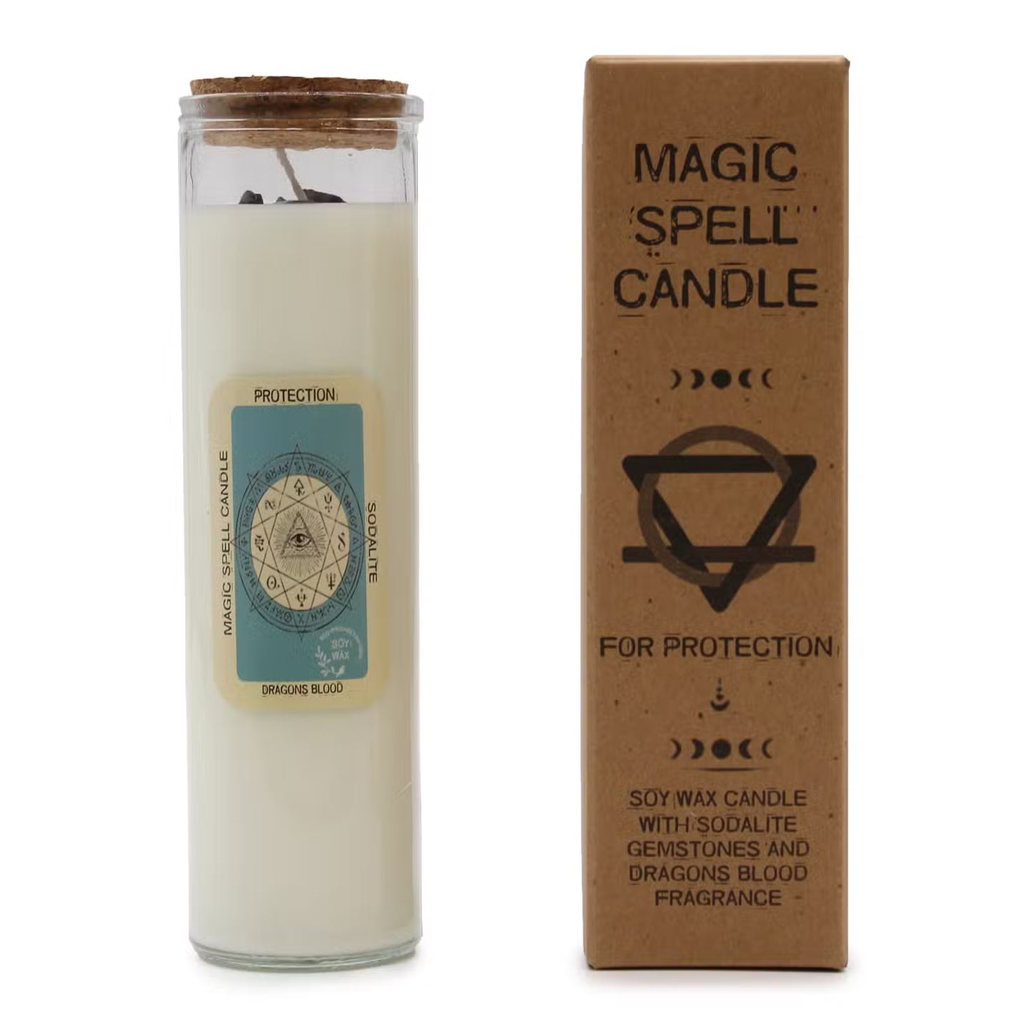 Magic Spell Gemstone Eco-Friendly Soy Wax Candle - Protection