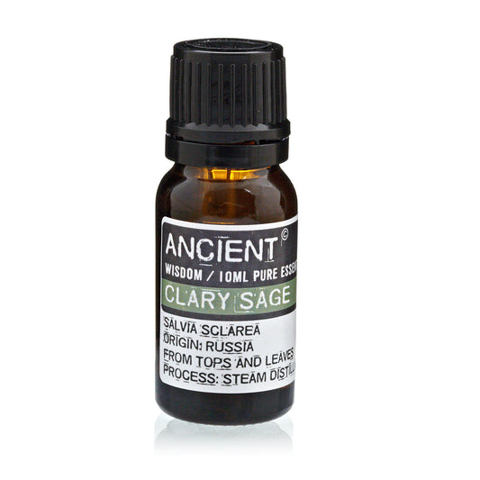 10ml Essential Oil - Clary Sage product packaging on clean background from Quintessential Holistic Health Ltd
