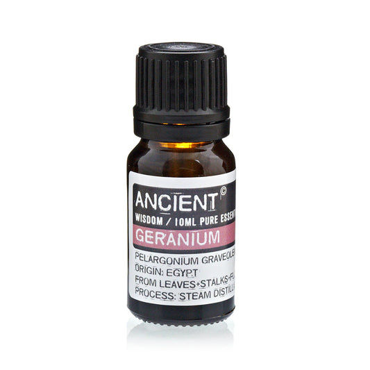 10ml Essential Oil - Geranium / Egypt product packaging on clean background from Quintessential Holistic Health Ltd