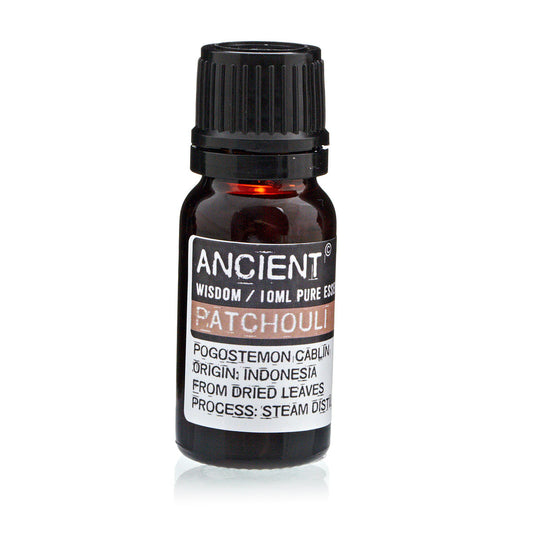 10ml Pure Essential Oil - Patchouli product packaging on clean background from Quintessential Holistic Health Ltd