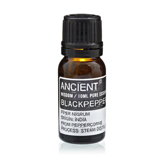 10ml Essential Oil - Black Pepper product packaging on clean background from Quintessential Holistic Health Ltd