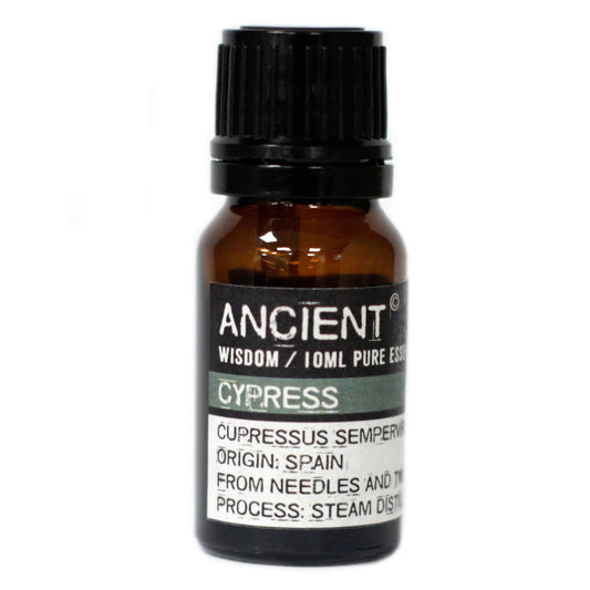 10ml Essential Oil - Cypress product packaging on clean background from Quintessential Holistic Health Ltd