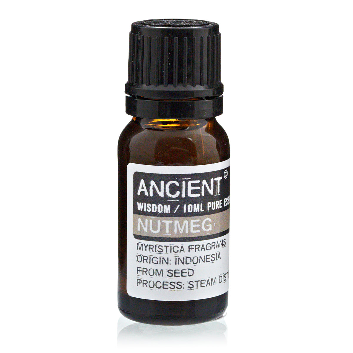 10ml Essential Oil - Nutmeg product packaging on clean background from Quintessential Holistic Health Ltd
