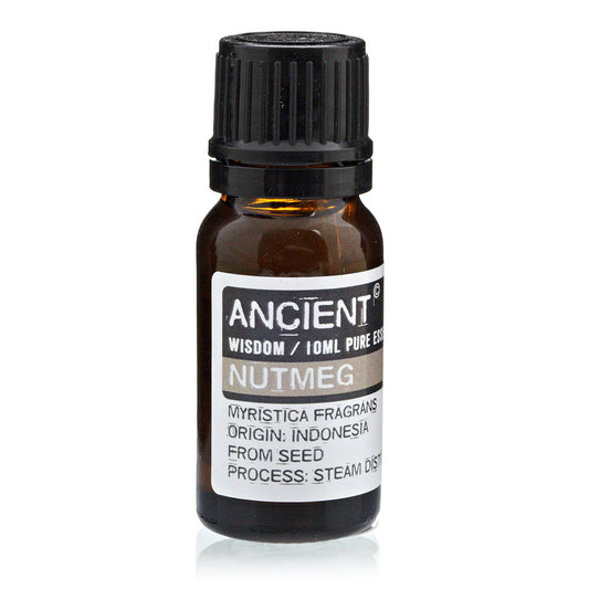 10ml Essential Oil - Nutmeg product packaging on clean background from Quintessential Holistic Health Ltd