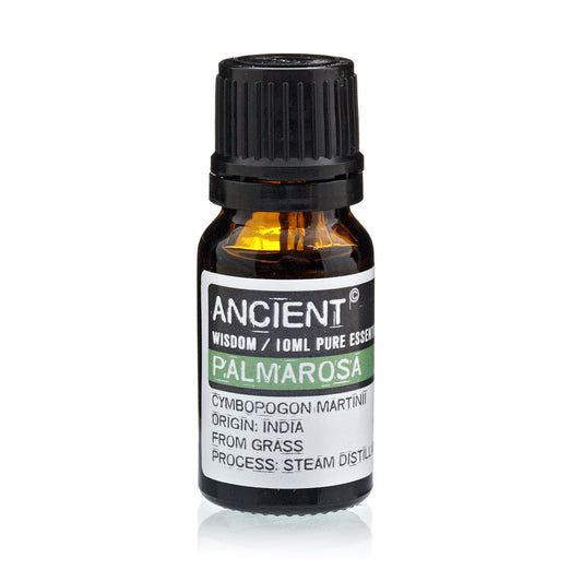 10ml Essential Oil - Palmarosa product packaging on clean background from Quintessential Holistic Health Ltd