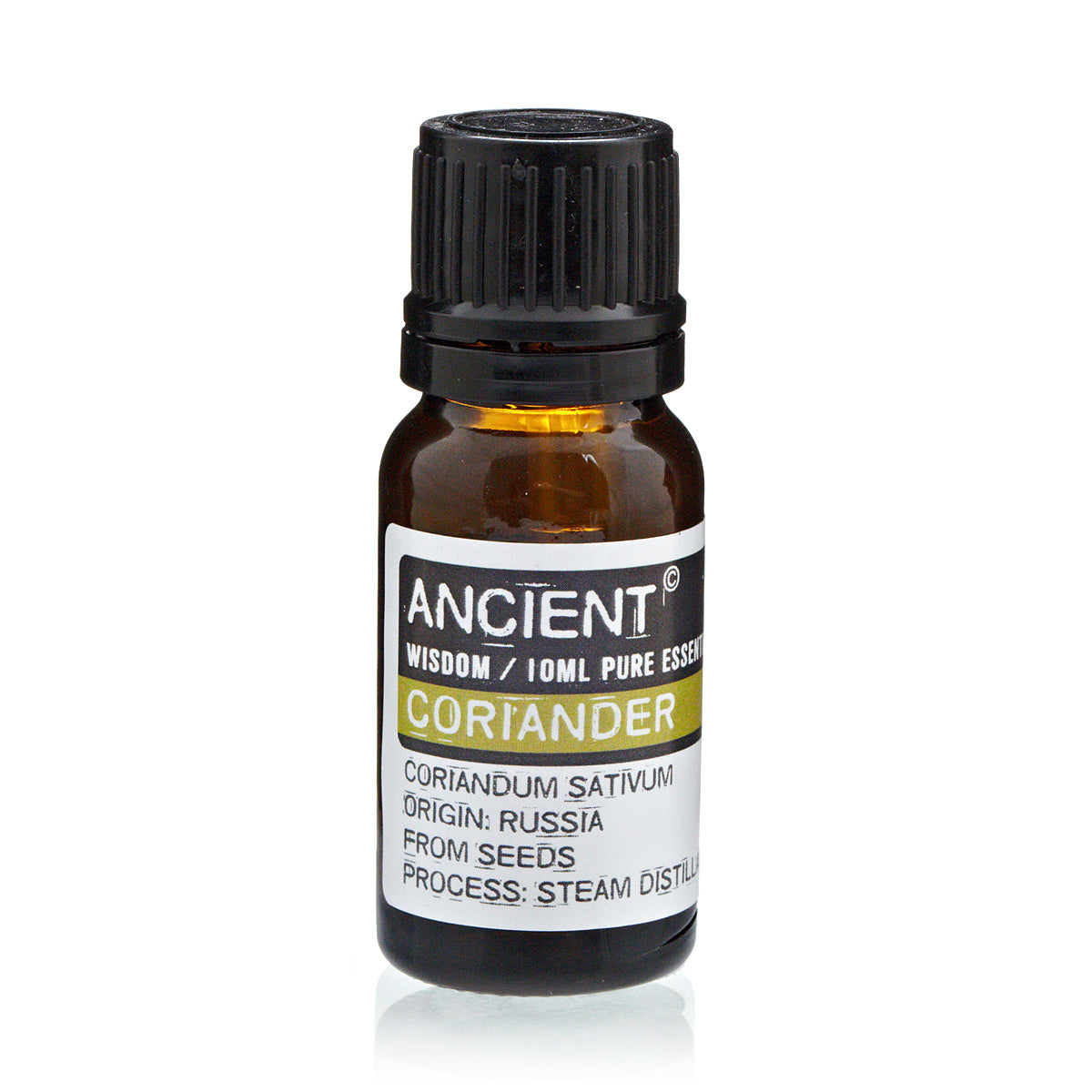 10ml Essential Oil - Coriander Seed product packaging on clean background from Quintessential Holistic Health Ltd