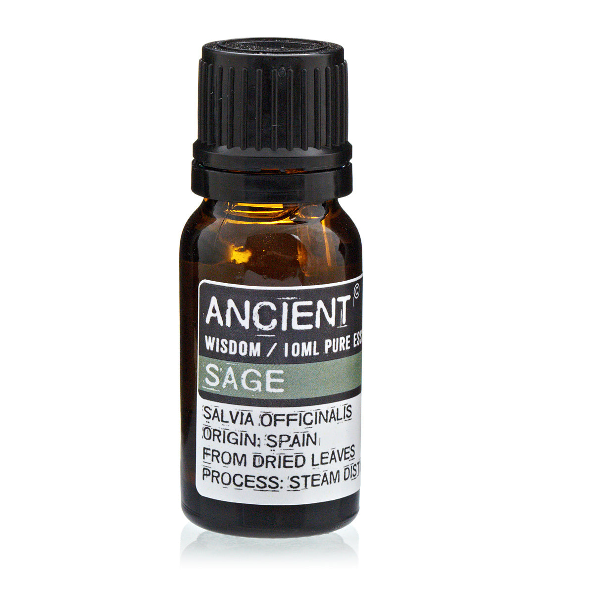 10ml Essential Oil - Sage product packaging on clean background from Quintessential Holistic Health Ltd