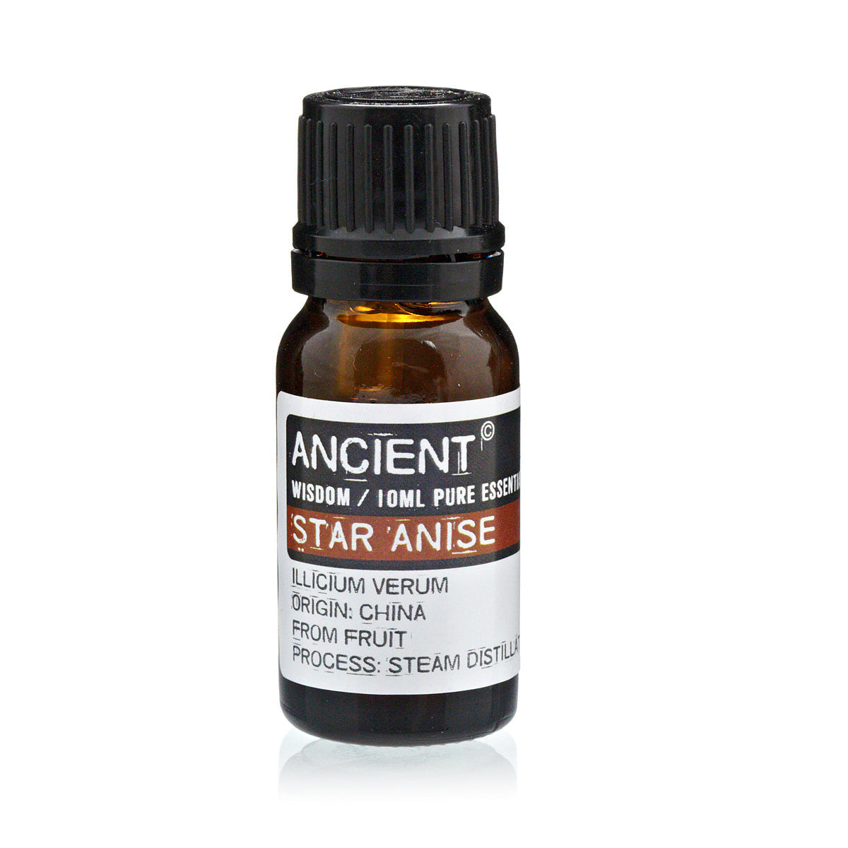 10ml Essential Oil - Aniseed China Star (Star Anise) product packaging on clean background from Quintessential Holistic Health Ltd